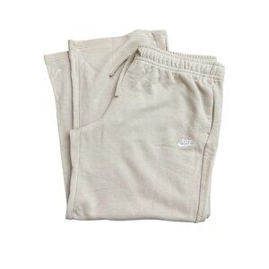NWT Nike Women’s Wide Leg Joggers Size XXL Tan Standard Fit Mid-Rise $55